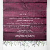 Blumenzwiebellichter Foto Hochzeit Dreifach Gefaltete Einladung (Innenseite Mitte)