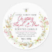 Blumenzwiebelmarke Runder Aufkleber (Vorderseite)