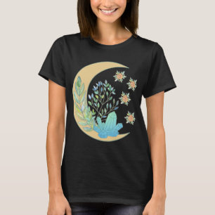 Blumenzwiebelmond Heilung Kristallgarten Hexe T-Shirt
