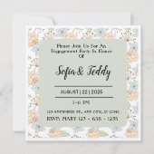 Blumenzwiebelmuster Einladung (Vorderseite)