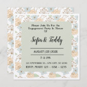 Blumenzwiebelmuster Einladung (Vorne/Hinten)