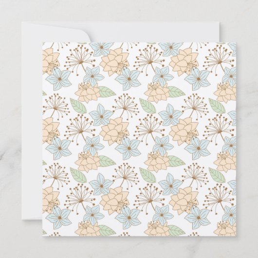 Blumenzwiebelmuster Einladung (Rückseite)