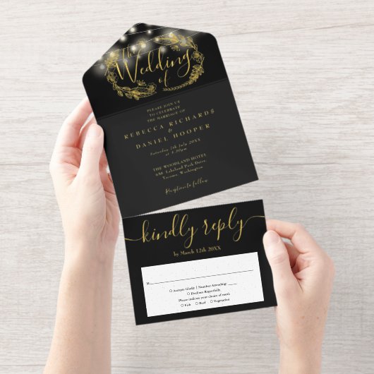 Blumenzwiebeln All-in-One-Einladung (Abreißstreifen)