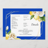 Blumenzwiebeln aus dem Mittelmeerraum Details Blau Einladung (Vorne/Hinten)