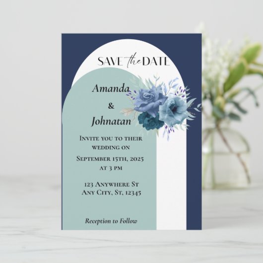 Blumenzwiebeln Einladung (Stehend Vorderseite)