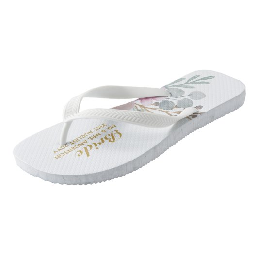 Blumenzwiebeln Flipflops BRIDE Boho Badesandalen (Schrägansicht)