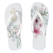 Blumenzwiebeln Flipflops BRIDE Boho Badesandalen (Fußbett)