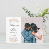 Blumenzwiebeln-Foto Save the Date Einladung (Stehend Vorderseite)