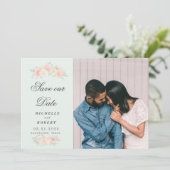 Blumenzwiebeln-Foto Save the Date Einladung (Stehend Vorderseite)