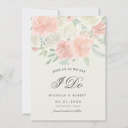 Blumenzwiebeln-Foto Save the Date Einladung (Vorderseite)