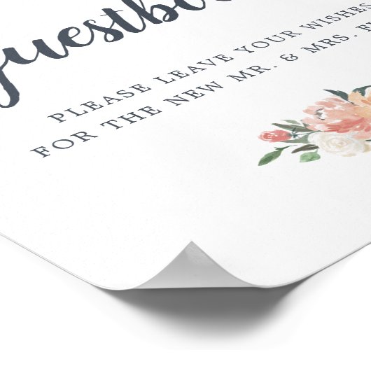 Blumenzwiebeln - Gästebuchsignatur Poster (Ecke)