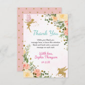 Blumenzwiebeln Glitzer 1. Geburtstag Dankeskarte (Vorne/Hinten)