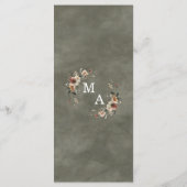 Blumenzwiebeln Grüner Teppichkern Blumenzwiebeln Menükarte (Rückseite)