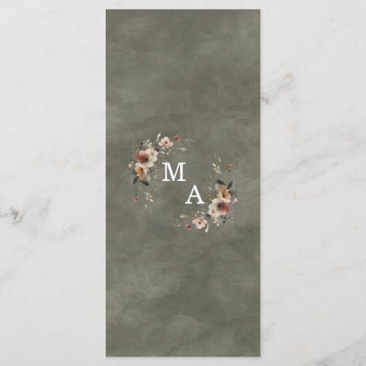 Blumenzwiebeln Grüner Teppichkern Blumenzwiebeln Menükarte (Rückseite)