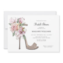 Blumenzwiebeln Heels Bridal Dusche Einladung