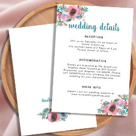 Blumenzwiebeln in Blau und Rosa Begleitkarte