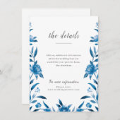 Blumenzwiebeln in Blau und Weiß Begleitkarte (Vorne/Hinten)