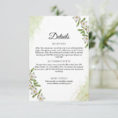 Blumenzwiebeln in Grün und Weiß Begleitkarte (Stehend Vorderseite)