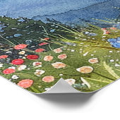 Blumenzwiebeln in Wasserfarben Begrüßungszeichen Poster (Ecke)