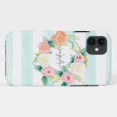 Blumenzwiebeln Minze Rosa gestrichen mit Name Case-Mate iPhone Hülle (Rückseite (Horizontal))