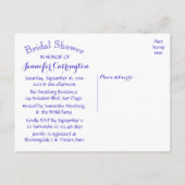 Blumenzwiebeln mit Brautparty Navy Einladungspostkarte (Rückseite)