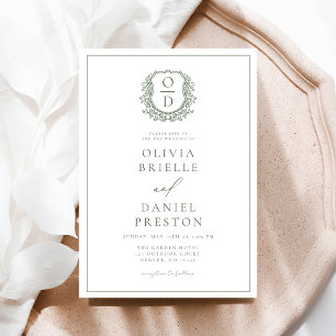 Blumenzwiebeln mit grünem Wappen Einladung