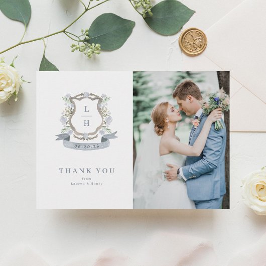 Blumenzwiebeln mit Wappen Dankeskarte