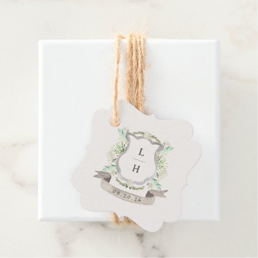 Blumenzwiebeln mit Wappen Geschenkanhänger (Beispiel)