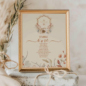 Blumenzwiebeln mit Wappen Monogram Tischnummer