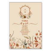 Blumenzwiebeln mit Wappen Monogram Tischnummer (Vorderseite)