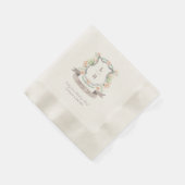 Blumenzwiebeln mit Wappen Serviette (Ecke)