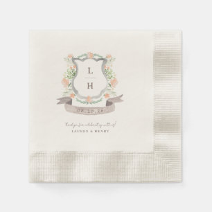 Blumenzwiebeln mit Wappen Serviette