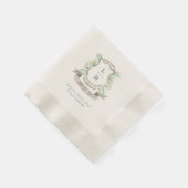 Blumenzwiebeln mit Wappen Serviette (Ecke)