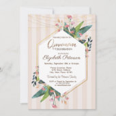 Blumenzwiebeln Quinceañera Einladung (Vorderseite)