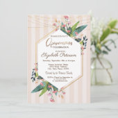 Blumenzwiebeln Quinceañera Einladung (Stehend Vorderseite)