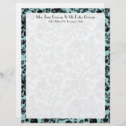 Blumenzwiebeln, Rokoko Briefkopf (Vorne/Hinten)