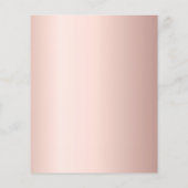 Blumenzwiebeln Rose Gold Rosa Einladung Flyer (Hinten)