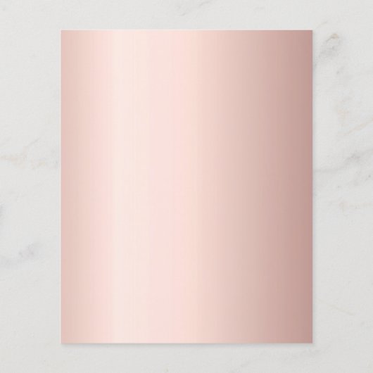 Blumenzwiebeln Rose Gold Rosa Einladung Flyer (Hinten)