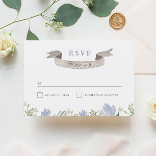 Blumenzwiebeln RSVP Wappen Hochzeit Karte