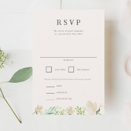 Blumenzwiebeln RSVP Wappen Hochzeit Karte