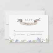 Blumenzwiebeln RSVP Wappen Hochzeit Karte (Vorderseite)
