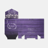 Blumenzwiebeln Rustikale Lila Holzverheiratung Geschenkschachtel (Ungefaltet)