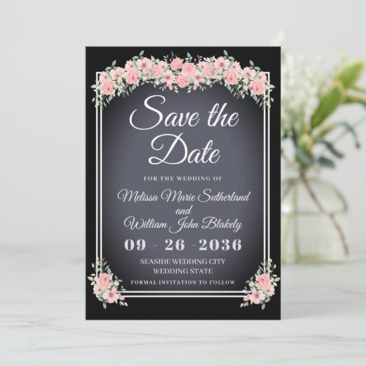 Blumenzwiebeln Save The Date (Stehend Vorderseite)