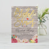 Blumenzwiebeln und Brautparty Einladung (Stehend Vorderseite)