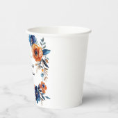 Blumenzwiebeln und Orangefarbene Hochzeiten Pappbecher (Links)