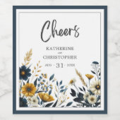 Blumenzwiebeln Weinetikett (Einzelnes Label)