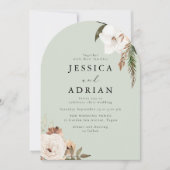 Blumenzwiebeln, Weiß und Boho Einladung (Vorderseite)