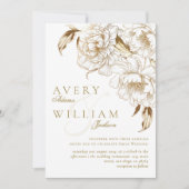 Blumenzwiebeln Weißer Garten Hochzeitsfeiern Einladung (Vorderseite)