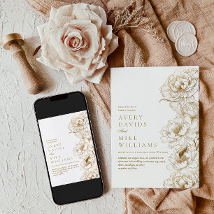 Blumenzwiebeln Weißer Garten Hochzeitsfeiern Einladung