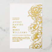 Blumenzwiebeln Weißer Garten Hochzeitsfeiern Folieneinladung (Vorderseite)